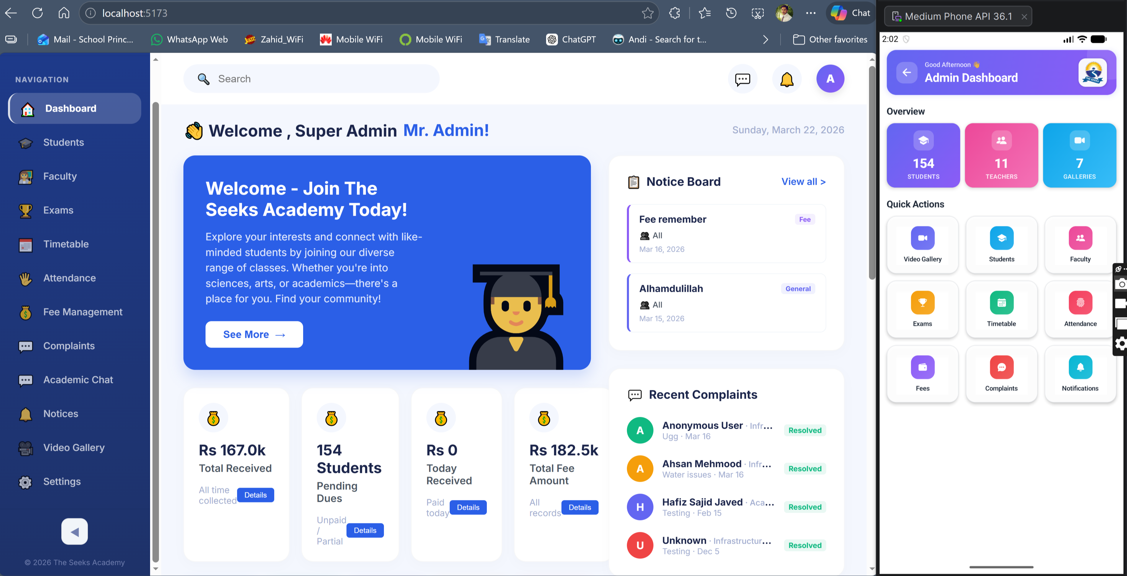 Admin Dashboard Screenshot