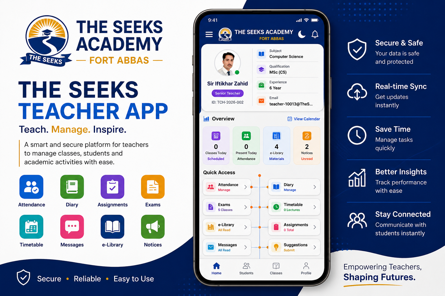 TheSeeksAcademy App - Screen 1