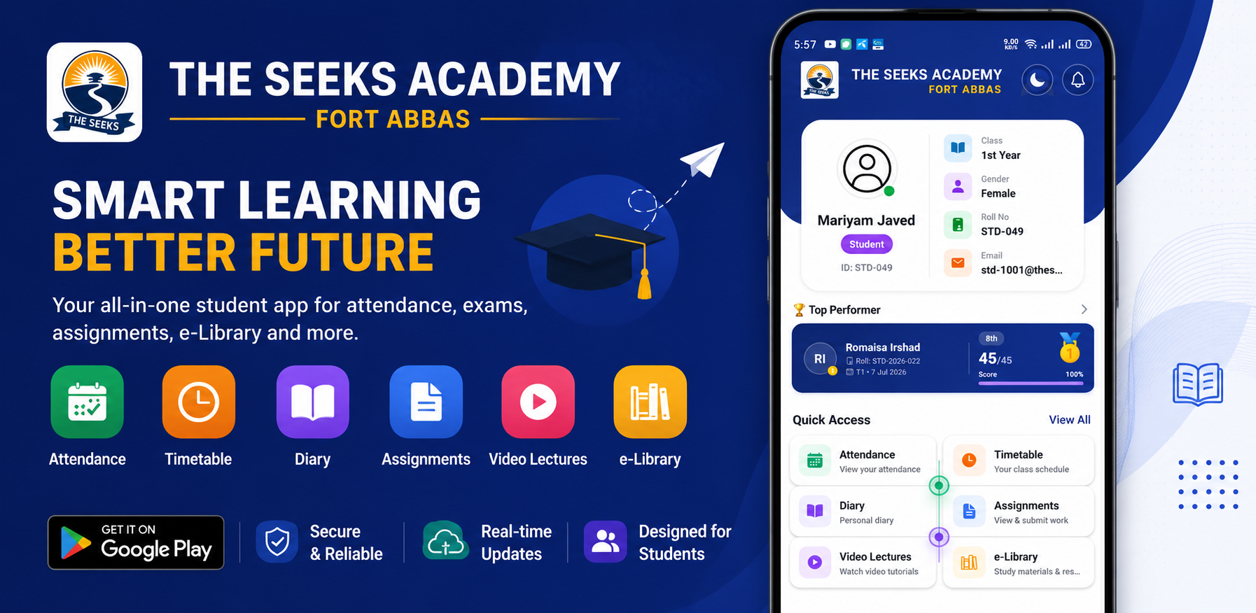 TheSeeksAcademy App - Screen 2